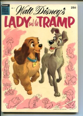 WALT DISNEY'S LADY AND THE TRAMP #1-1955- CARTOON-SOUTHERN STATES-vf minus 