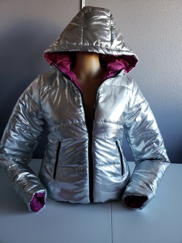 Rue 21 Silver Pink Puffer Jacket | eBay