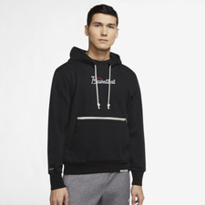 Nike Dri-FIT Standard Issue Pullover Hoodie - Men's - Black / Pale Ivory, Size S
