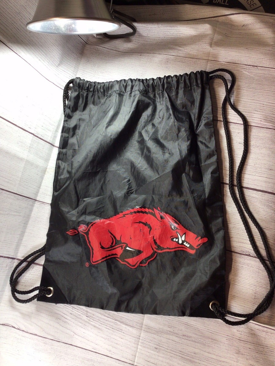 Arkansas Razorbacks Black Red Vintage 90s Drawstring Bag | eBay