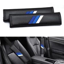 2pcs For Toyota Accessories Blue Embroidered Soft Seat Belt Shoulder Pad Covers