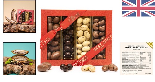 Luxurious Assorted Chocolate-Covered Nuts Gift Box - Perfect for Gifting - Picture 2 of 9
