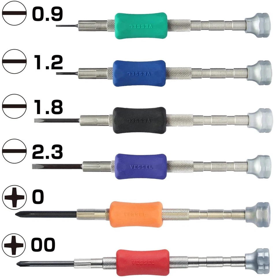 Vessel Precision Micro Screwdriver set +,-,Torx,Triwing,Hex, etc. JIS Japan - Image 4 of 4
