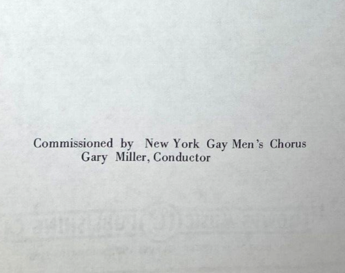 Samuel Adler Rededication 1985 Sheet Music Lot 4-Part Male Chorus Brass Quintet - Picture 4 of 7