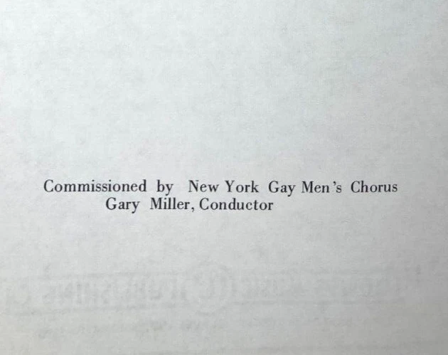 Lote de partituras Samuel Adler Rededicación 1985 coro masculino quinteto de latón Foto 4 de 4