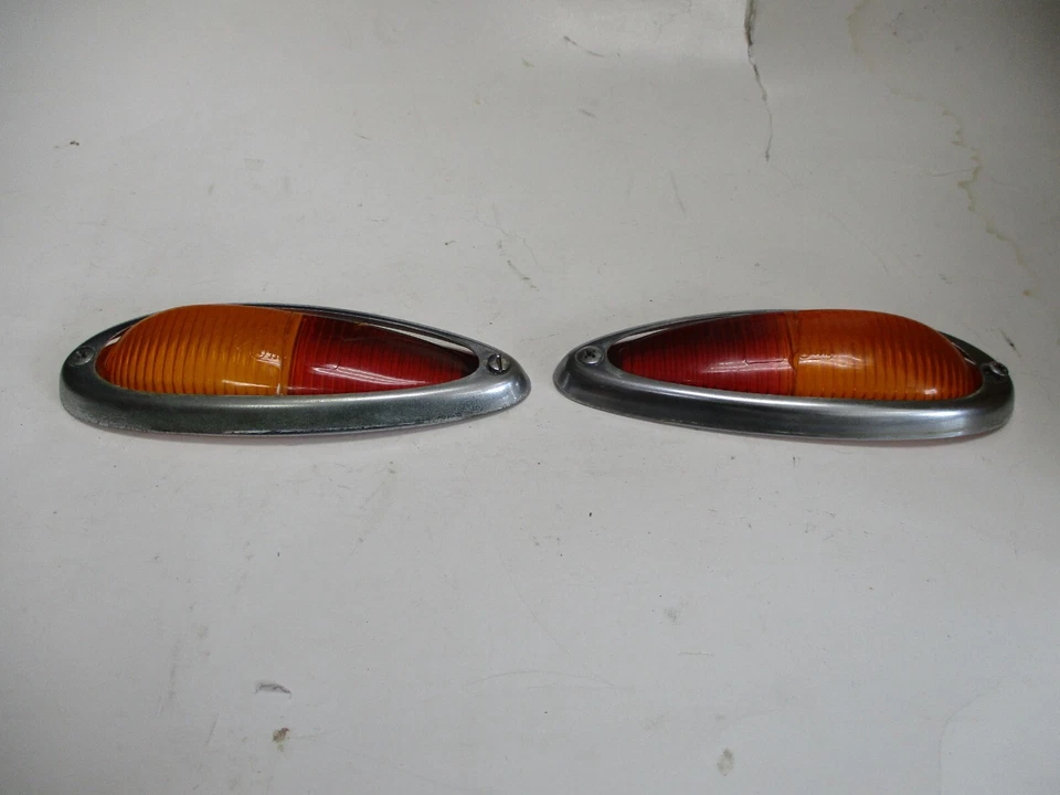 PARA PORSCHE 356 A B C SC Par Lente COLA EUROPEA ROTA Y BISELES CROMADOS Foto 2 de 4