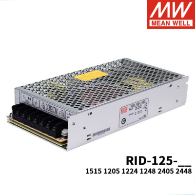 Mean Well Switching Power Supply RID-125 Two Output 125W 5V12V24V48V 1205 1224