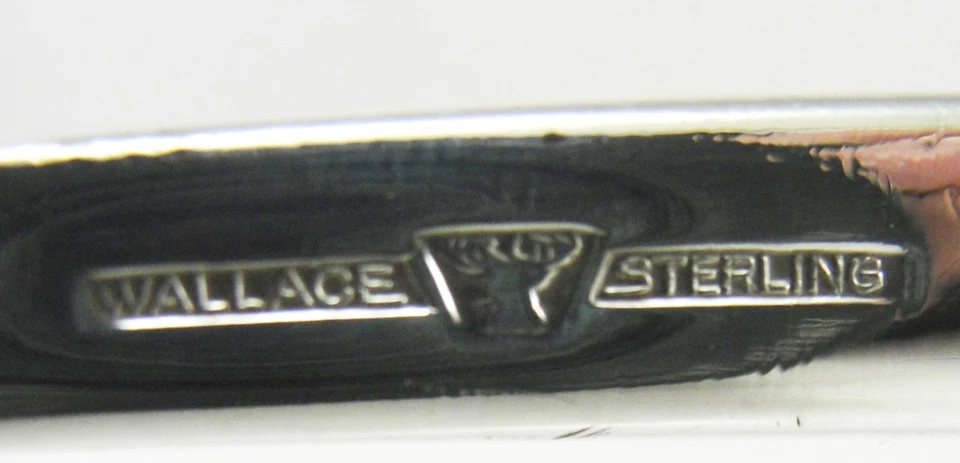 Colher de sopa vintage Wallace prata esterlina 8 3/4" padrão barroco grande 1941 - Imagem 3 de 4