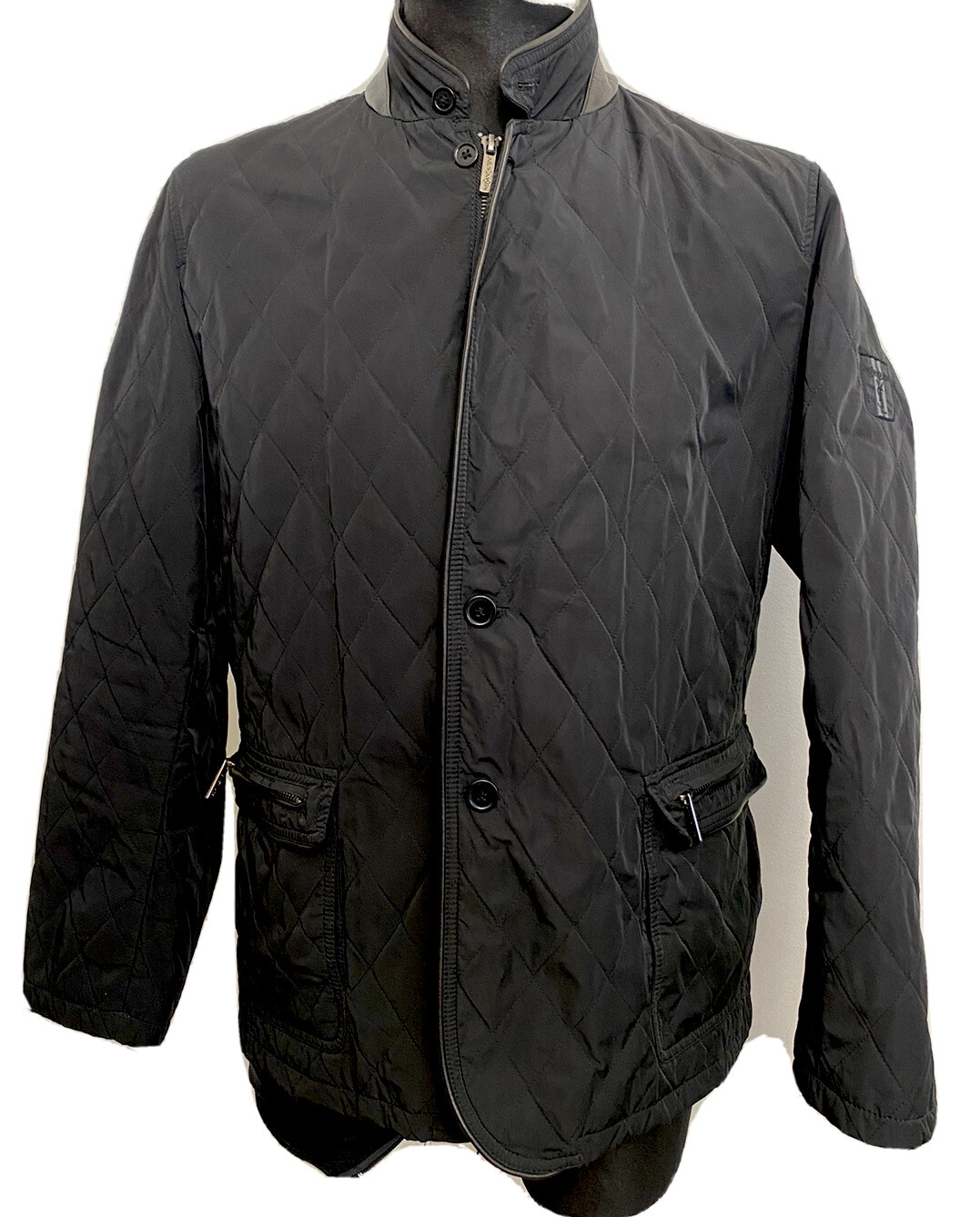 Giacca trapuntata YVES SAINT LAURENT finiture in pelle taglia: L