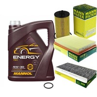 MANN-FILTER Inspektionspaket 5L Mannol Energy 5W-30 FüR Opel Corsa C 1.2 1.0