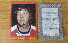 Andre Dupont signed Philadelphia Flyers - 1973/74 Topps #183 - AUTHENTIC