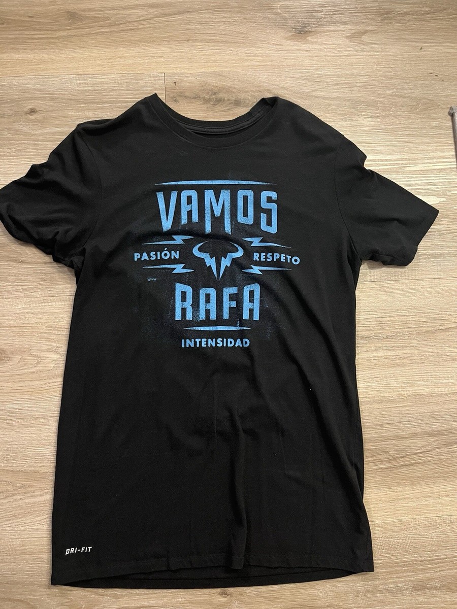 Nike The Nike Tee Shirt Mens Medium Black Vamos Rafa Rafael