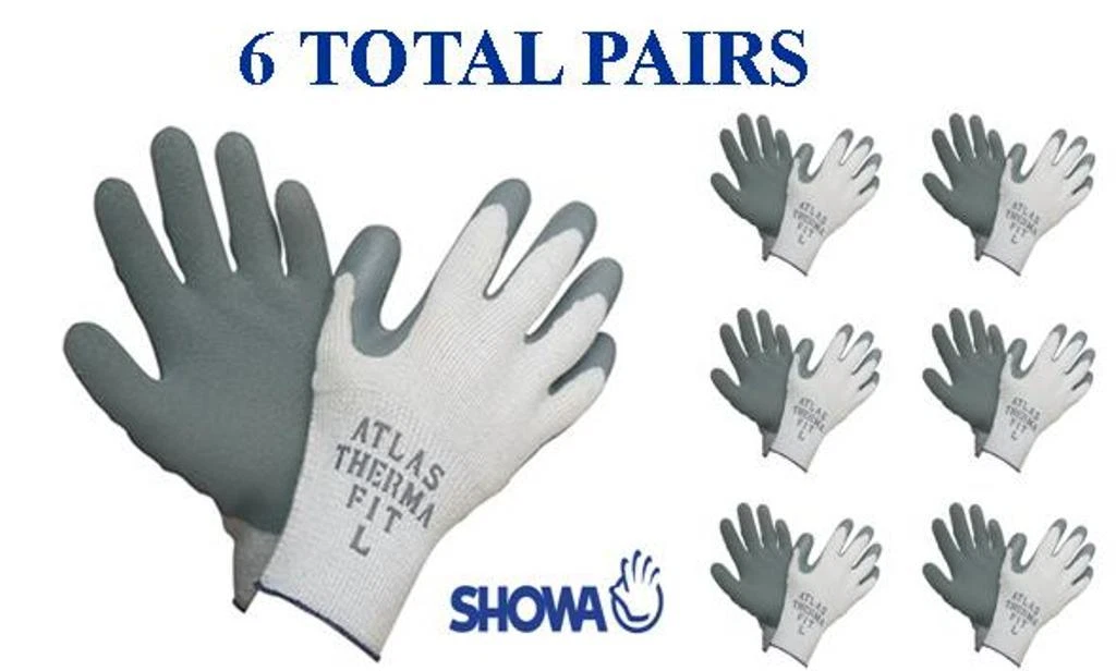 Showa 451 Atlas Therma Fit Insulated Winter Work Glove -6 PAIR- Choose MD,LG,XL
Opens in a new windo