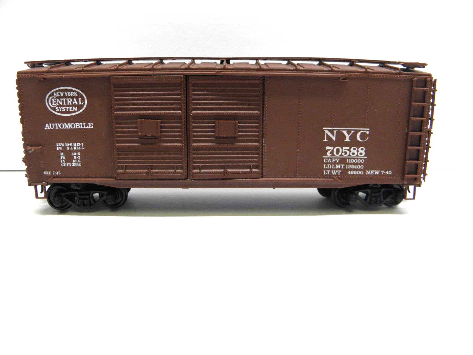 40' Double Door Steel Boxcar New York Central -Nyc #70588 - Ho Scale