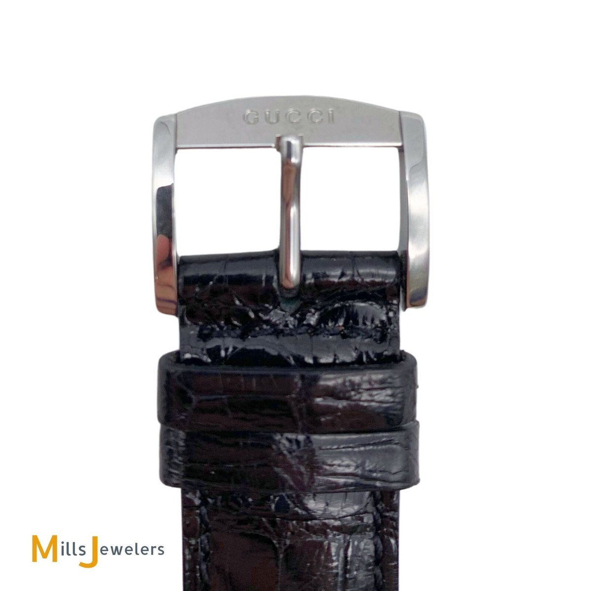 Gucci 5600M 40mm Mechanical Black Crocodile Men's Watch | eBay