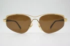 Vintage Sunglasses Roman Rothschild Of Switzerland R 1025 Gold Black Oval