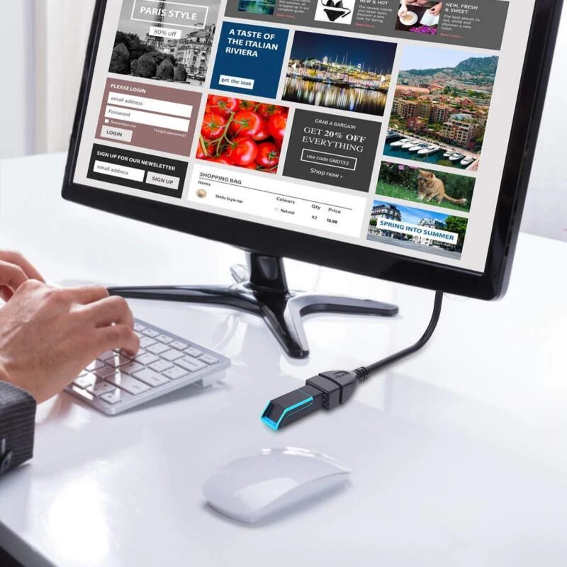 USB 3.0 Type A Data Charge Extension Cable, Male to Female - Right Angle - Image 4 of 4