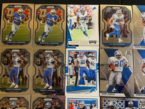 Detroit Lions Lot (18) 2020 Prizm + Mosaic Barry Sanders - Picture 5 of 8