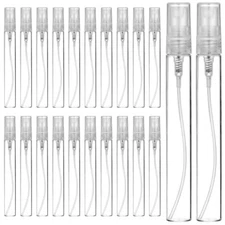 70 Pcs Refillable Perfume Bottles 10ml Clear Glass Spray Pieces Travel