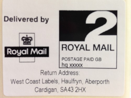 2500 X Etichette PPI Royal Mail E Indirizzo Di Reso 1&deg; O 2&deg; Classe