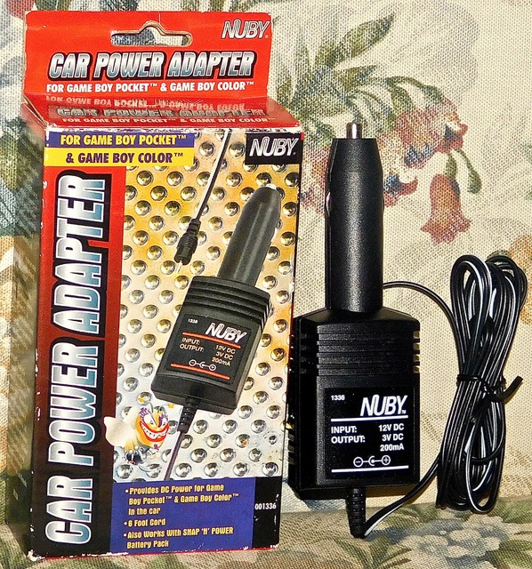 Gameboy Color or Pocket Adapter Car Plugin Power Cable Charger Nuby