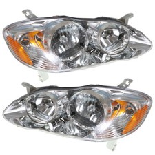Lablt Headlights For 2003-2006-07 08 Toyota Corolla Chrome Left Sideright Side
