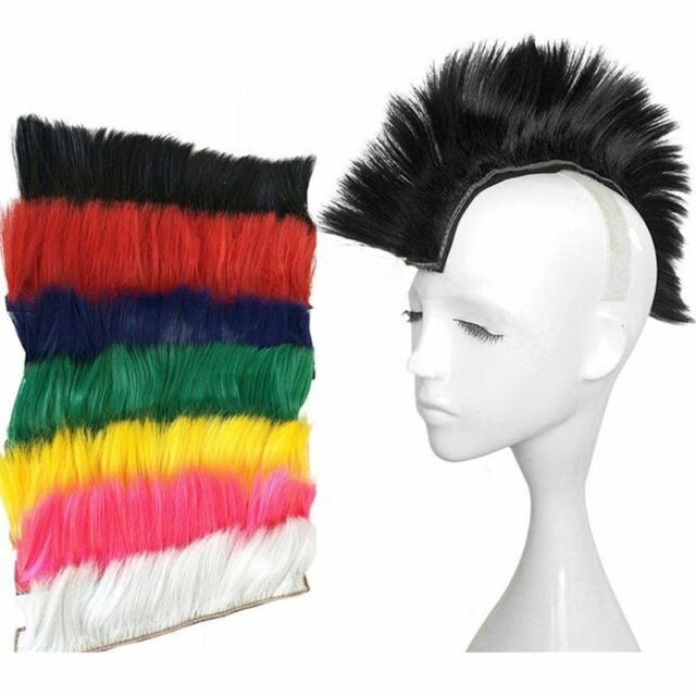 Mohawk Motorcycle Helmet Decor Punk Hair Modeling Wig Head Gear DIY ...