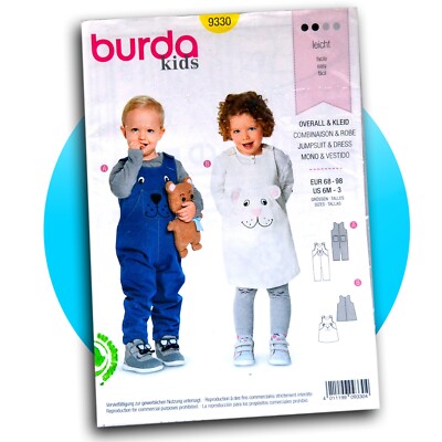 Burda Schnittmuster Overall & Kleid Papierschnitt 9330