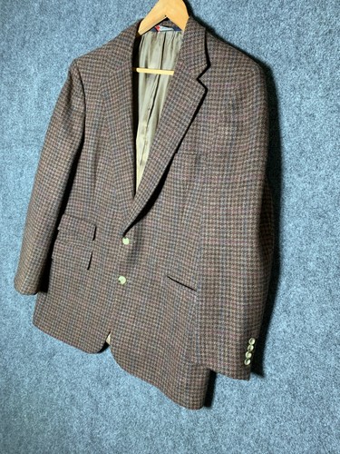 Traje Blazer Austin Reed Marrón Para Hombre Lana Cuadros Muesca Solapa Sencillo Pecho 42 - Imagen 8 de 22