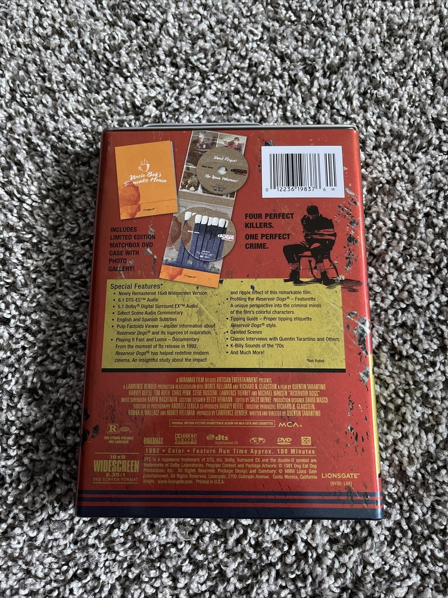 Reservoir Dogs 15th Anniversary Edition (DVD, 1992) Limited Metal