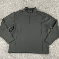 Nike Golf Mens 1/4 Zip Pullover Branded Long Sleeve Dark Grey Size Large