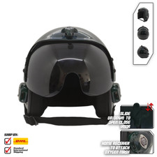 ELMETTO DA VOLO VERDE CHIARO FILM PROP PILOT NAVAL AVIATOR USN NAVY