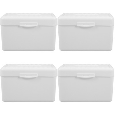  4 Stück tragbare Bürokartenbox Visitenkarten-Spielkartenhalter Organizer