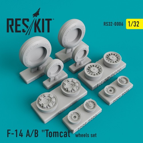 ResKit RS32-0006 Scale 1:32 F-14 (A,B) Tomcat wheels set for plastic model kit - Picture 7 of 24