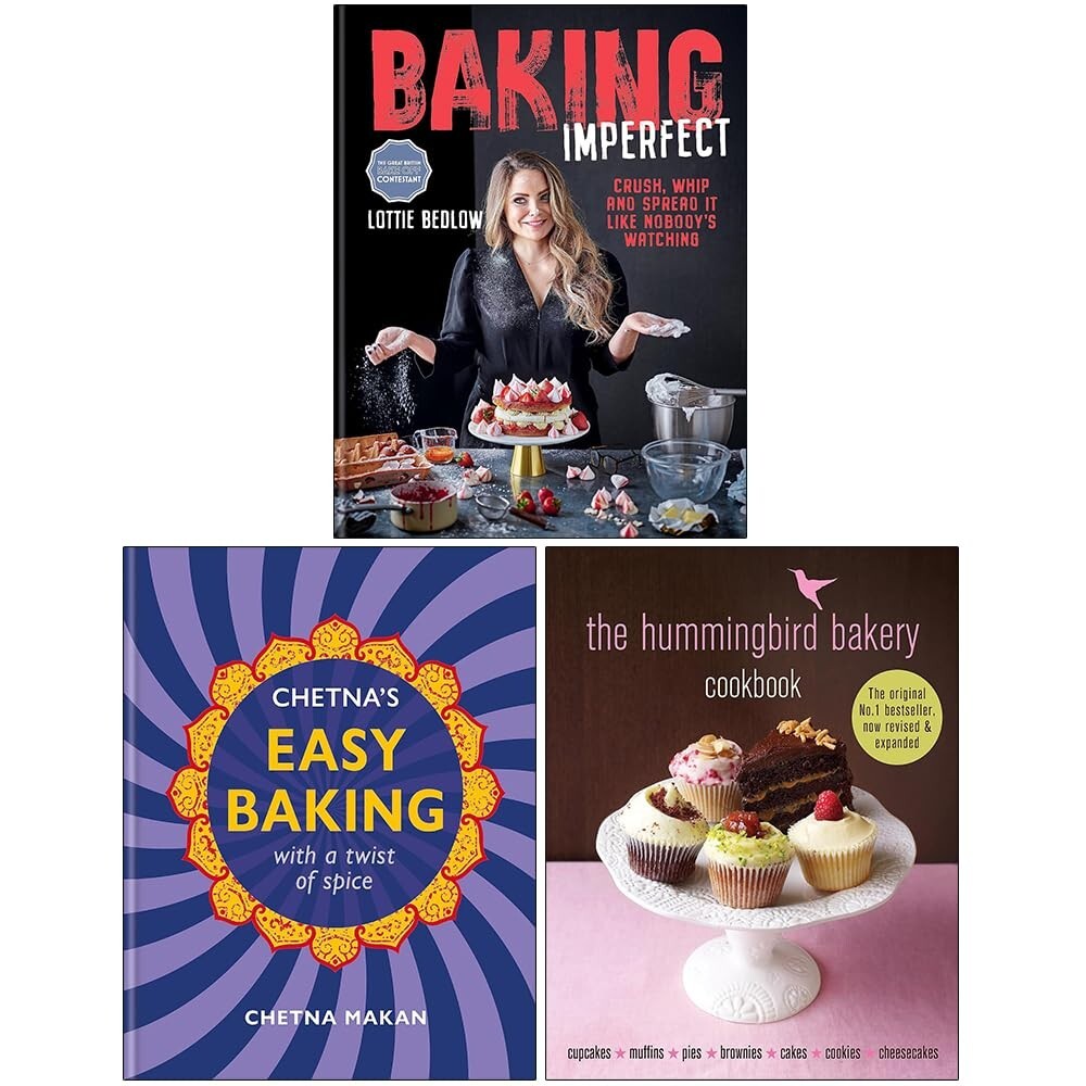 Baking Imperfect, Chetnas Easy Baking,Hummingbird Bakery Cookbook 3 Books Set
