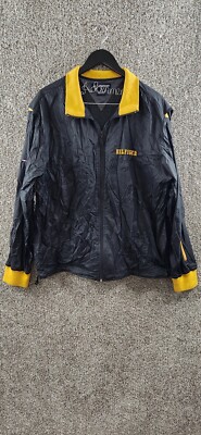 Hilfiger Athletics Hilfiger Crew Windbreaker Jacket Full Zip Knit Cuffs Men's L