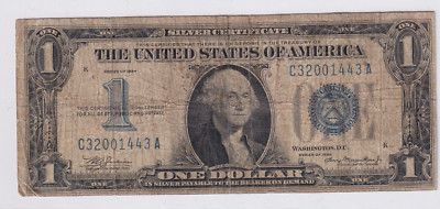 1934 $1 Silver Certificate, Fr #1606, VG (62658) | eBay