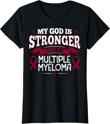 My God Is Stronger Multiple Myeloma Blood Cancer Gift Ladies' Crewneck T-Shirt