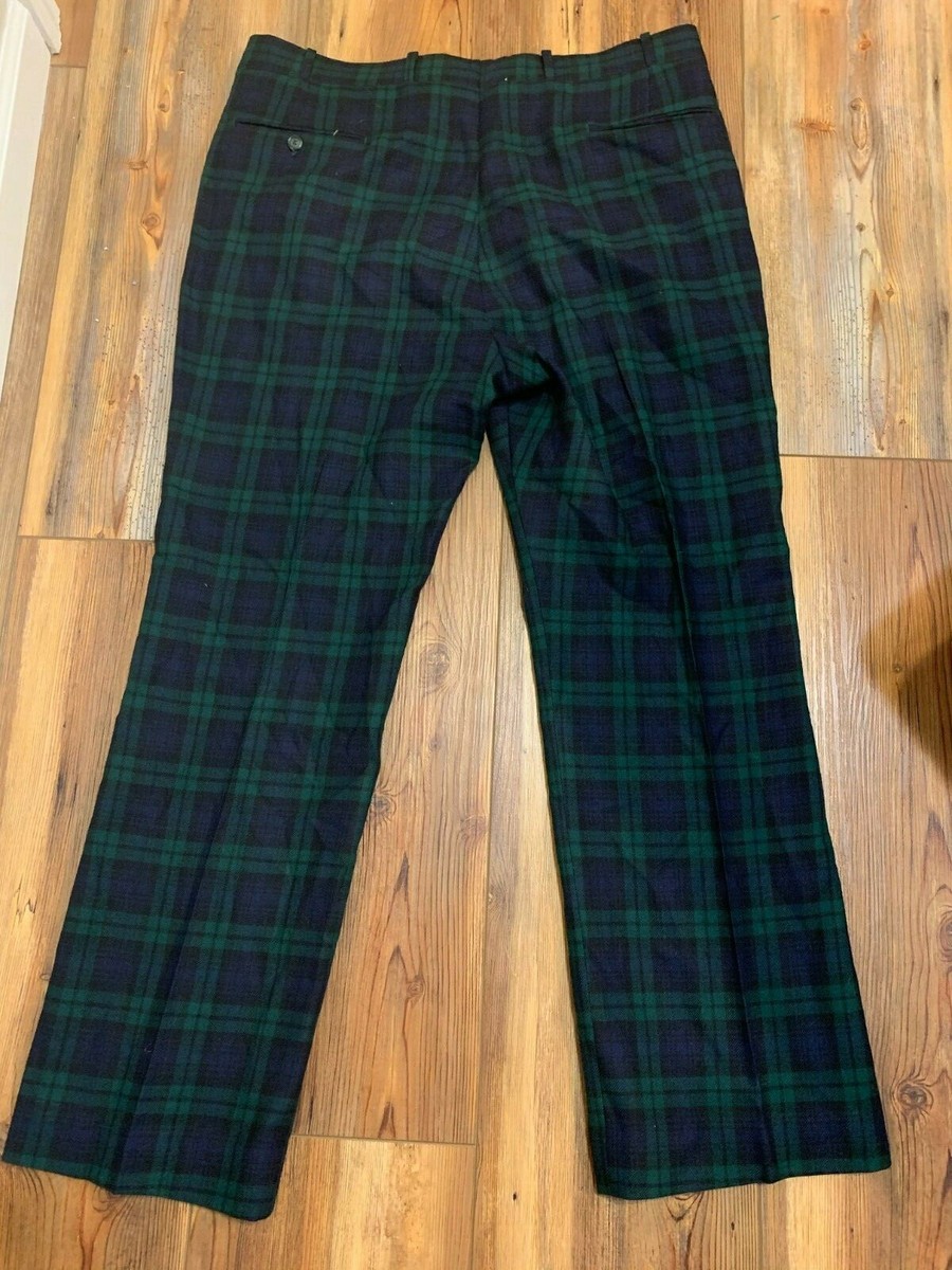 vintage Jaymar 100% Wool green/blue Plaid Pants Slacks (size vintage Jaymar 100% Wool green/blue Plaid Pants Slacks (size