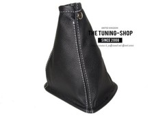 Schaltsack Schaltmanschette NISSAN X-TRAIL T30 2004-07 6 Gang Leder Weiss Faden