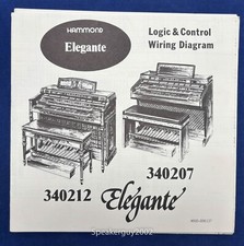 Hammond Organ Elegante Logic  Control Wiring Diagram / 340212 340207