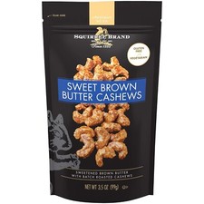 Sweet Brown Butter Cashews, 3.5 Ounces Resealable Bag, Gluten