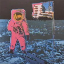 1980s Andy Warhol Signed Limited Edition Lithograph - Moonwalk
