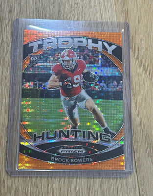 Panini Prizm 2024 Brock Bowers Trophy Hunting #TH-BBS RC /49 (JERSEY MATCH)