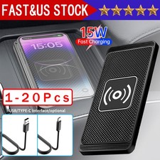 Car Wireless Charger Pad Phone Fast Charging Non-Slip Mat for iPhone Samsung Lot