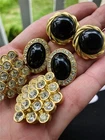 Vintage Estate Costume Jewelry Lot  Brooches Earrings Nolan Miller Monet KJV