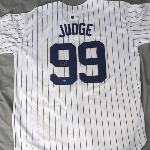 Aaron Judge NY Yankees signed autographed pinstripe baseball jersey TAA COA