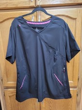 Ladies Black Scrub Top By KOI LITE sz 3X Litely Worn, IMMACULATE