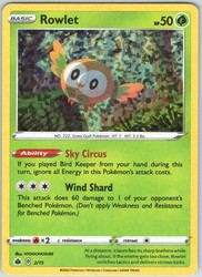 Rowlet 002/015 Holo Promo McDonald's Promos 2022
