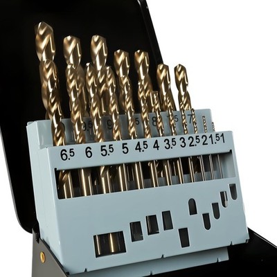 Bohrerset, Metall, HSS-E, M35, 19-teilig, Kobaltbits, Spiral, professionell